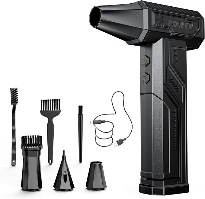 Electric Air Duster, 300000RPM 4-Gear Adjustable Compressed Air Duster by COOLDOVE
