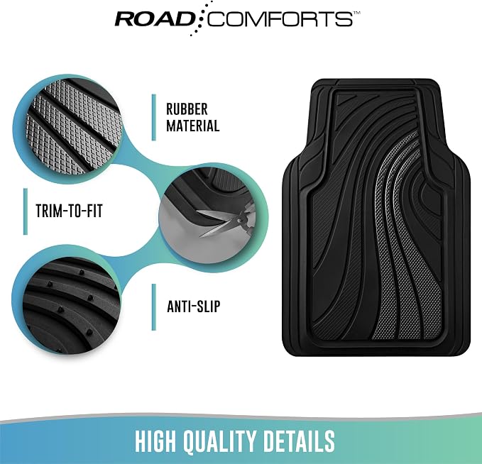 Road Comforts Car Floor Mats Full Set – Front & Rear Car Floor Mats - Image 7