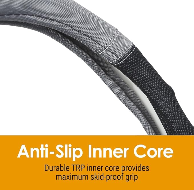 Grey Truck Steering Wheel Cover - Image 4