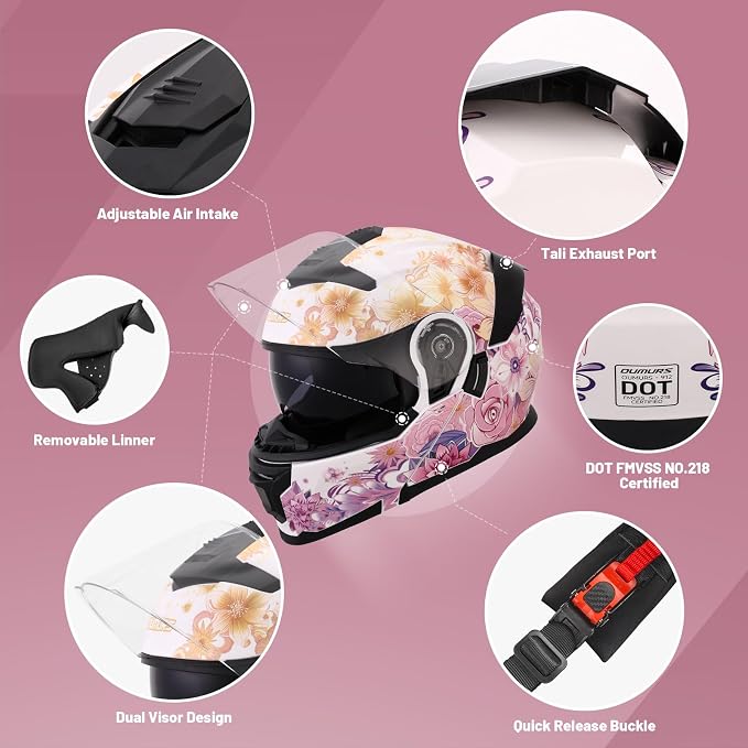 Modular Motorcycle Helmets Full Face Flip up Street Bike Motorcycle Helmet - Image 6