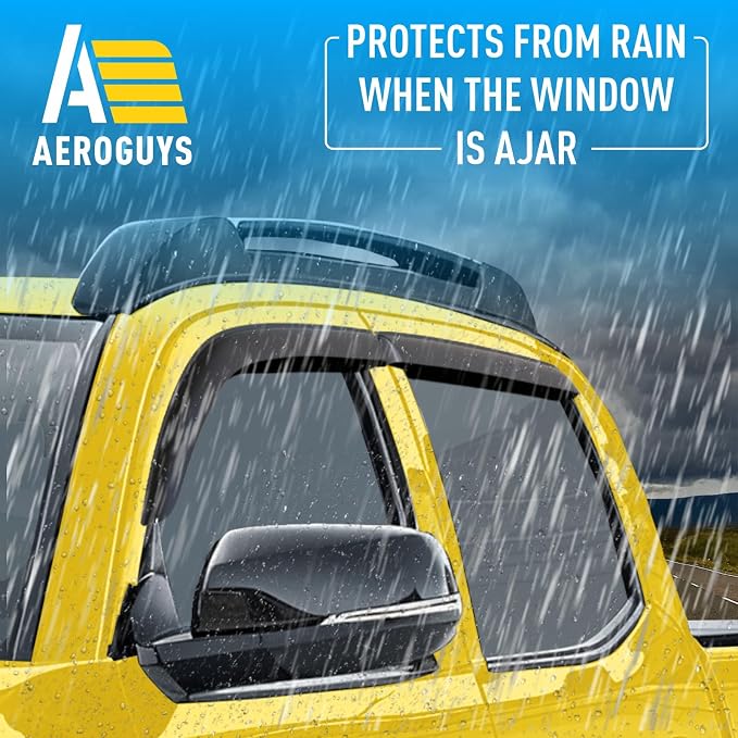 Extra Durable Window Deflectors Tape-On Window Visors Rain Guards Fit - Image 2