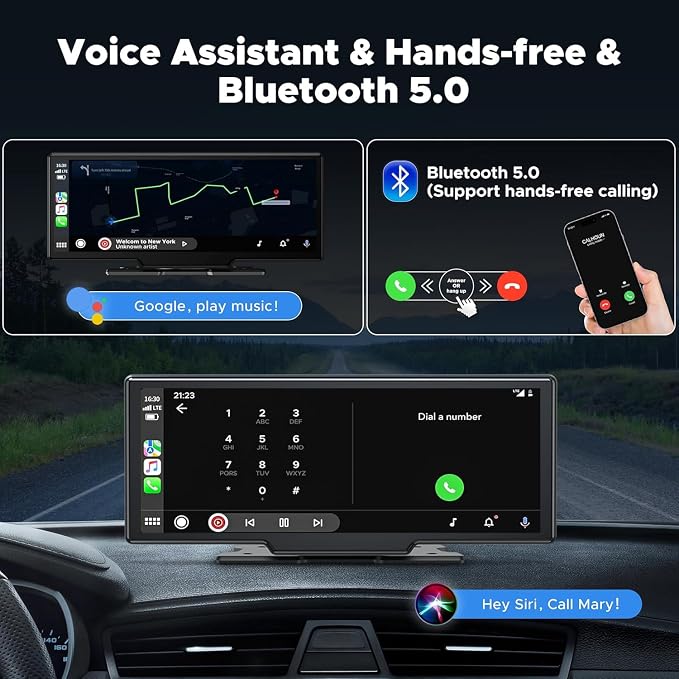 LAMTTO 9.26" Wireless Carplay and Android Auto - Image 5