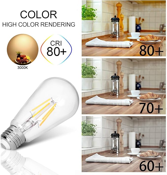 LED Edison Bulb 4W, Antique 40W Vintage Edison Bulb, E26 Light Bulb Non - Image 4