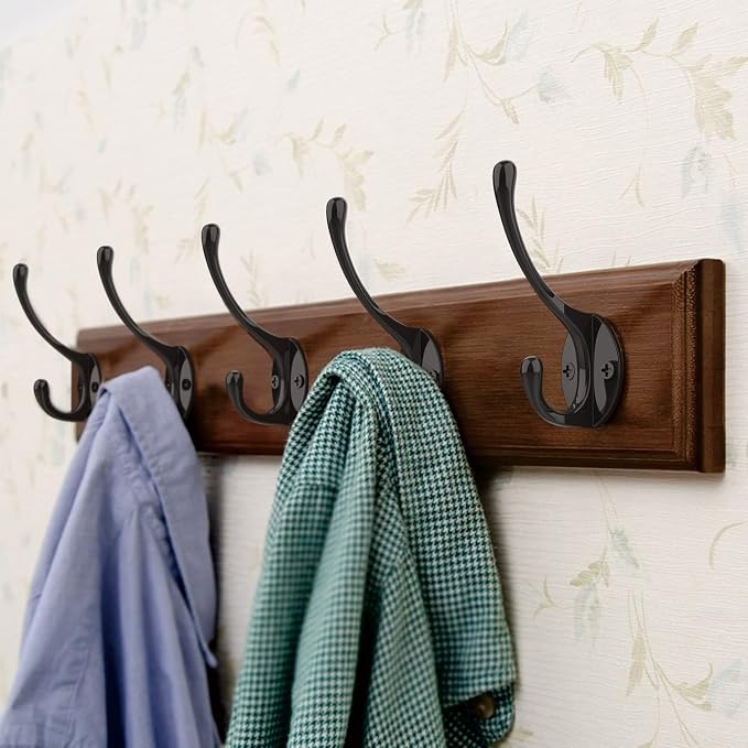Coat Hooks | Wall Mount Coat Hangers | Black Metal Hooks - Image 4