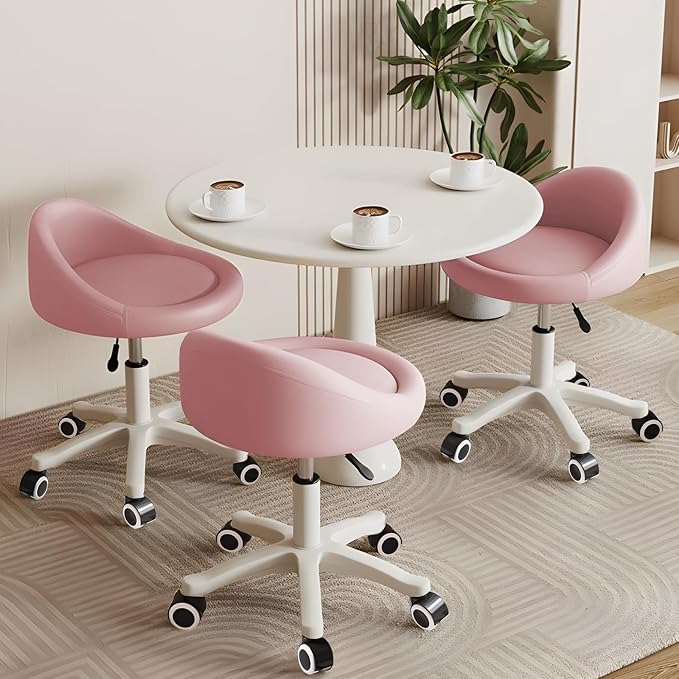 Rolling Stool Set of 3 Rolling Hydraulic Salon Stool by Walktory