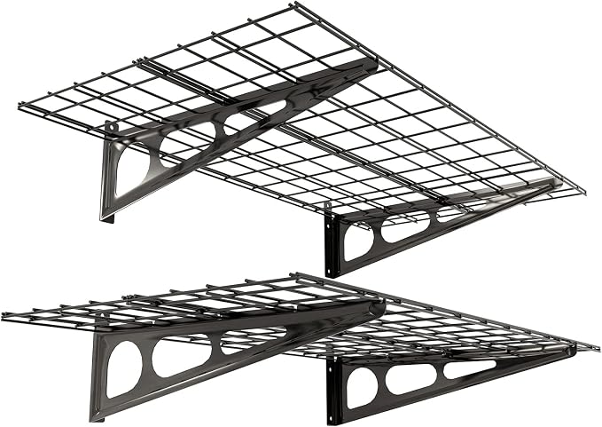FLEXIMOUNTS 2-Pack 2x4ft 24-inch-by-48-inch Wall Shelf Garage Storage Rack Wall by FLEXIMOUNTS
