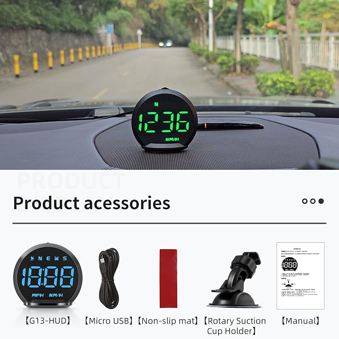 ACECAR Digital GPS Speedometer New HUD Car Head Up Display LCD Display - Image 8