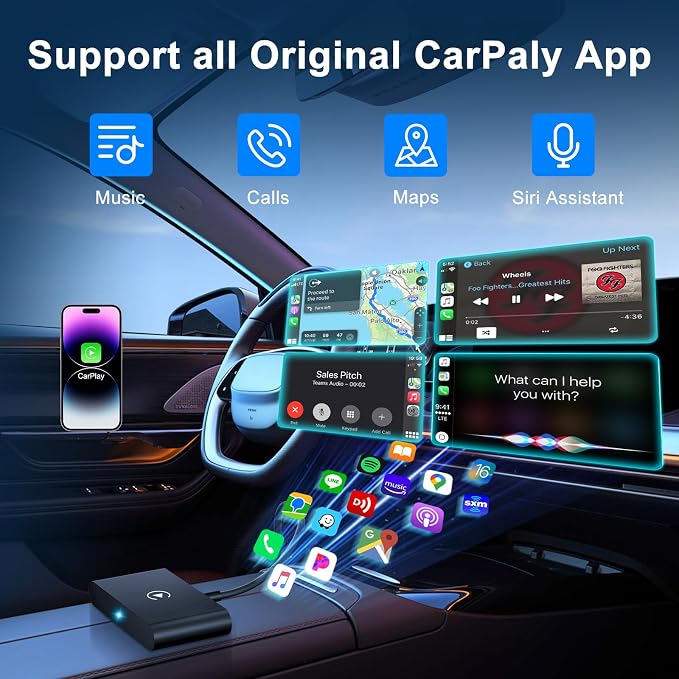 LXJADAP Wireless CarPlay Adapter 2025 Upgrade Wired CarPlay to Wireless - Image 2