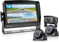 Fookoo HD 1080P 7" Wired Backup Camera System, 7-inch Quad Split Screen Monitor by FOOKOO