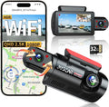 2.5K+1080P Dual Dash Cam Front and Inside, WiFi & GPS Dash Camera by Juscar