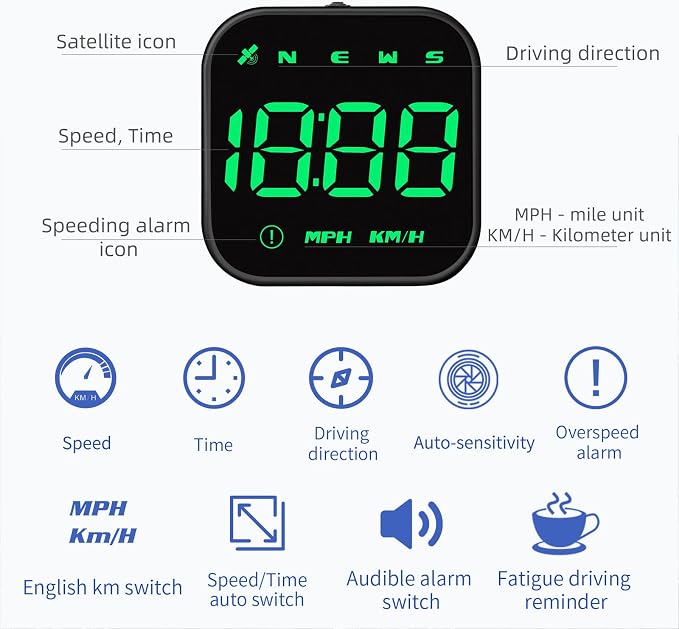 G4S Digital GPS Speedometer, New HUD Car Head Up Display - Image 3