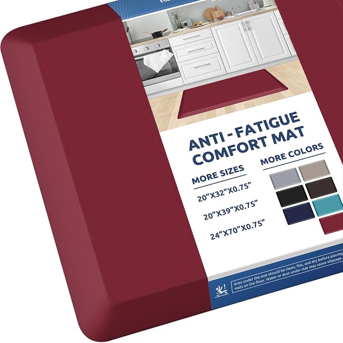 KitchenClouds Kitchen Mat Cushioned Anti Fatigue Rug 20"x32" Waterproof by KitchenClouds