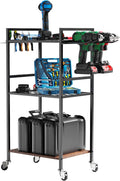 MUTUACTOR Heavy Duty Garage Tools Organizer Cart, 3-Tier Rolling Utility Tool by MUTUACTOR