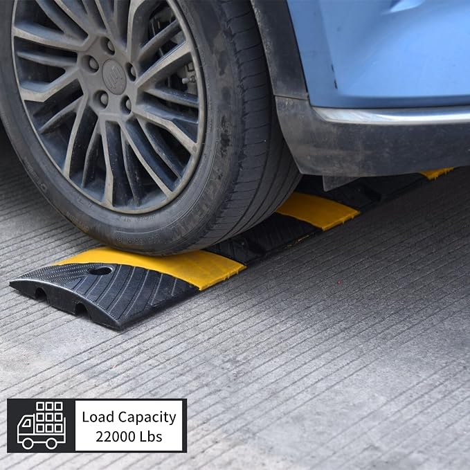 2 Pack 72 Inch Heavy Duty Rubber Speed Bump Ramp – Cable Protector, Driveway - Image 4