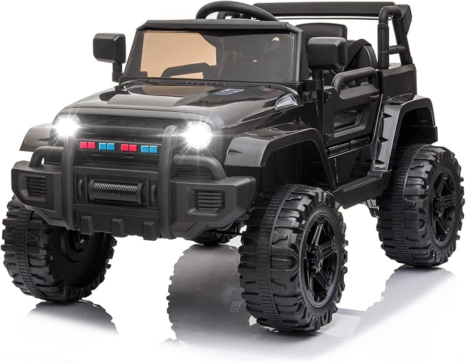 JOYMOR Ride on Truck with Remote Control, 4 Wheels 12V Battery Powered Kids Car by JOYMOR