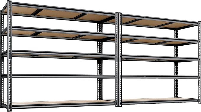 48"W Garage Shelving, 2650LBS Storage Shelves heavy duty, 5 Tier Metal Shelving by Unknown