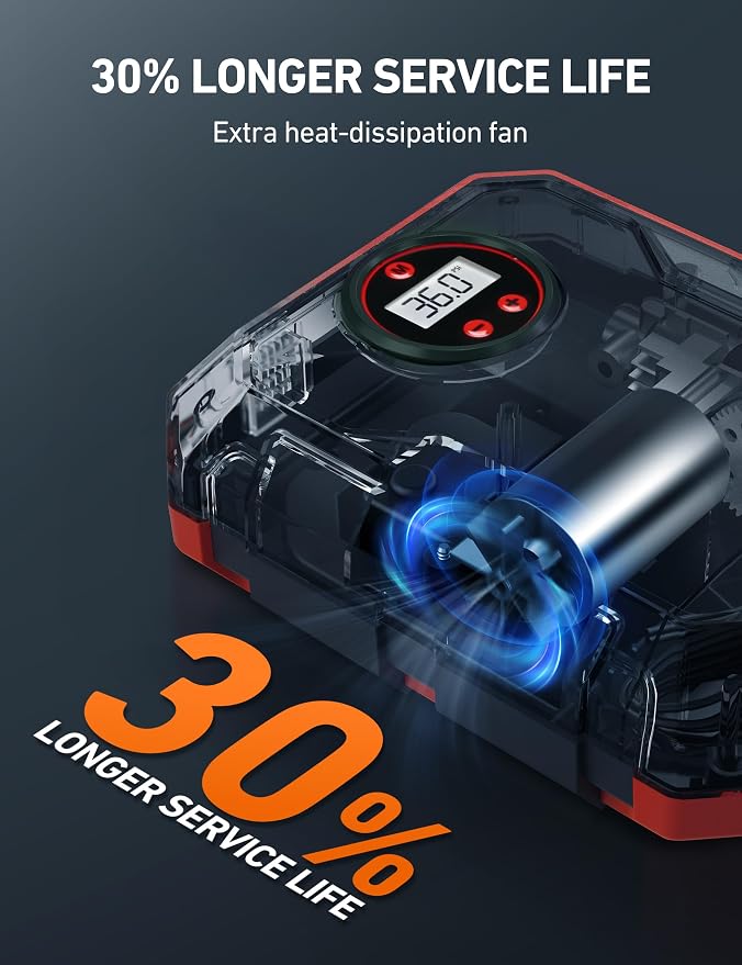 AstroAI Portable Air Compressor and Tire Inflator - 12V DC Auto Accessory - - Image 5