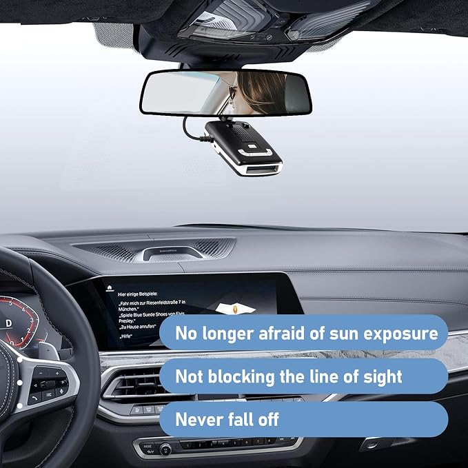 Radar Detector Mount, Rearview Mirror Rod Radar Mounting Bracket+Rearview - Image 7