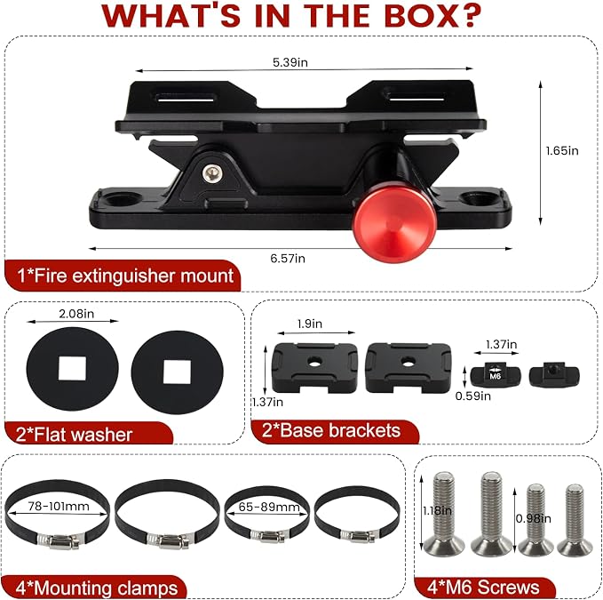 MOLLE Panel Fire Extinguisher Mount Kit-Quick Release Car Fire Extinguisher - Image 8