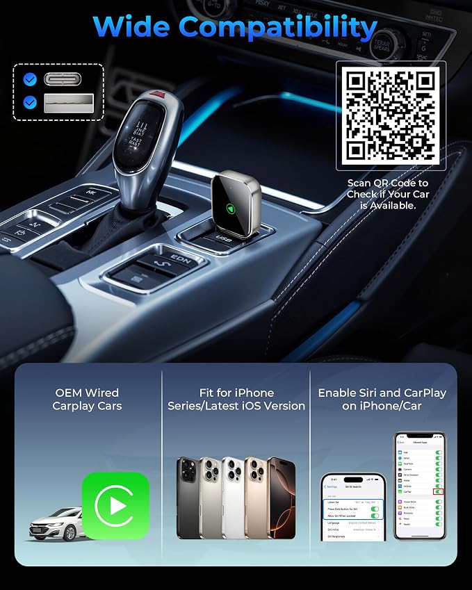 Mini CarPlay Wireless Adapter for Apple iPhone - Image 4
