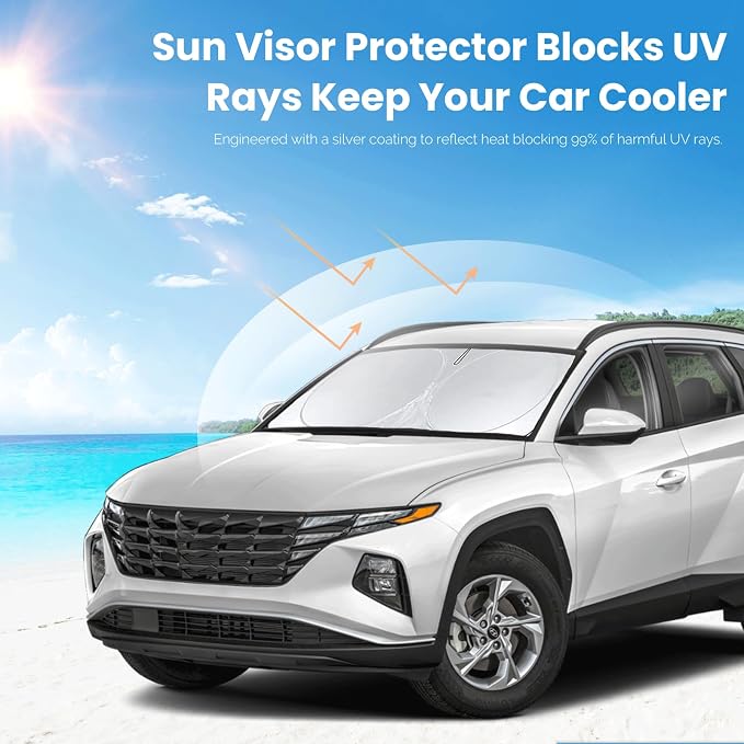 for Kona 2025 Windshield Sun Shades Sunshade Window - Image 2