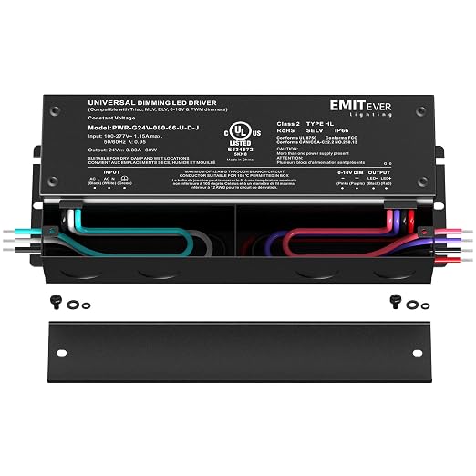 EMITEVER Dimmable Led Driver, 80W AC 110V-277V to DC 24V Transformer, 5-in-1 - Image 2