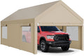 JY QAQA Carport, 12x20 FT Heavy Duty Carport Reinforced Steel Poles by JYQAQA
