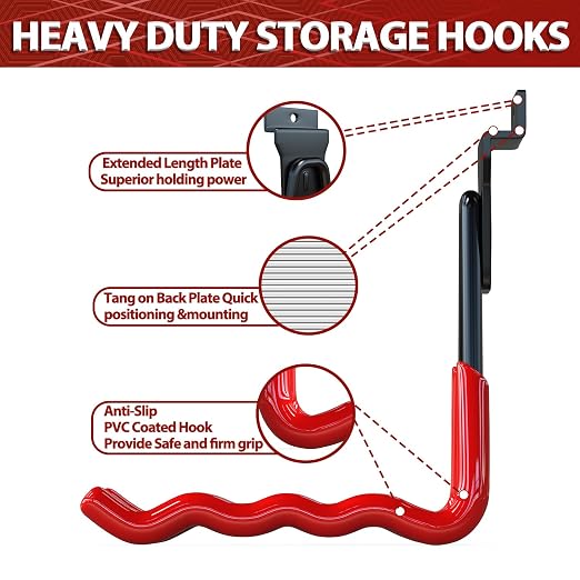 3-H Slatwall Accessories 14 Pack, Slatwall Hooks & Hangers 7 Sizes, Slat Wall - Image 4