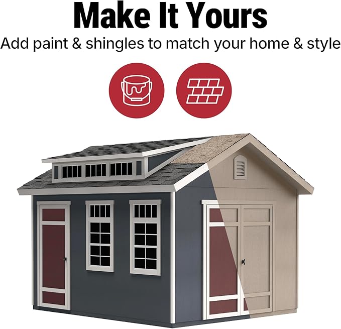Handy Home Products Designer 12x10 Wooden Storage Shed - Image 10