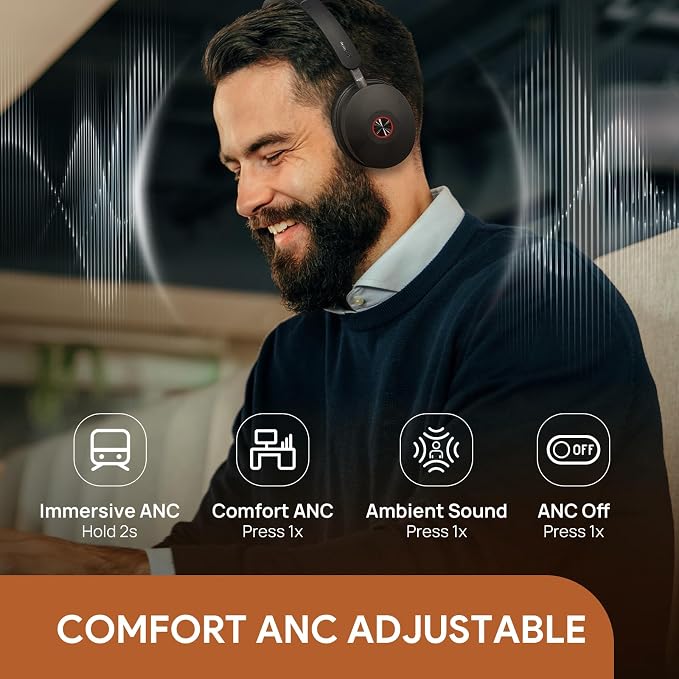 Yealink BH74 with Stand Active Noise Canceling Wireless Headset with Mic - Image 2
