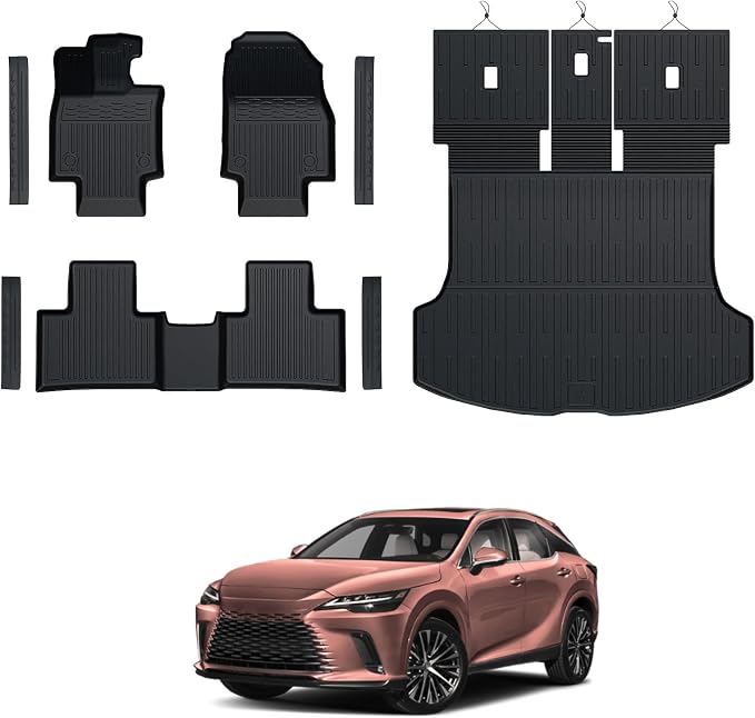 Floor Mats Set for 2023-2025 Lexus RX350/RX350H/RX500h Accessories, All Weather by GALVAGNITE