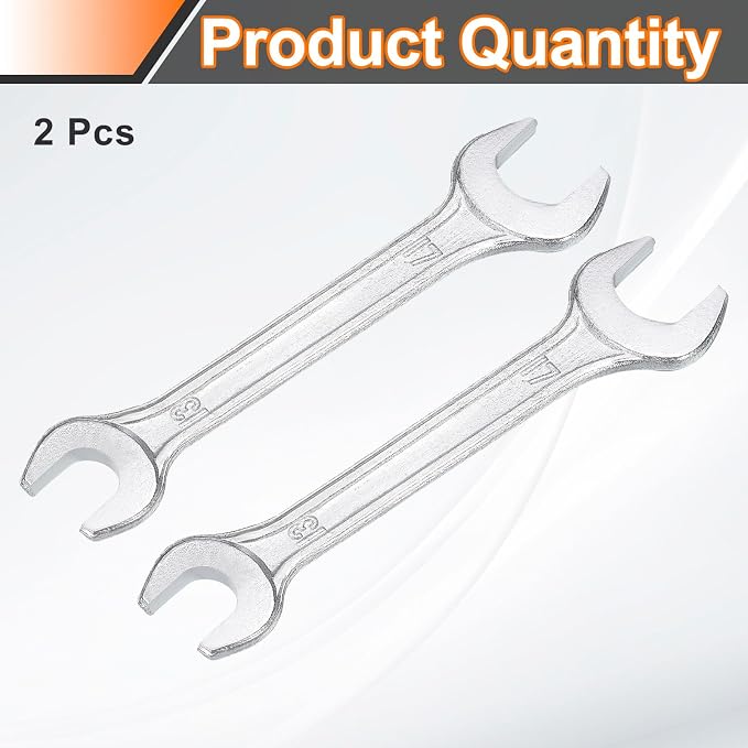 HARFINGTON 2pcs Double Open End Wrench 13mm x 17mm Metric 15 Degree Offset - Image 3
