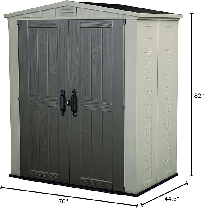 Keter Factor 6x3 Outdoor Storage Shed Kit-Perfect to Store Patio Furniture - Image 12