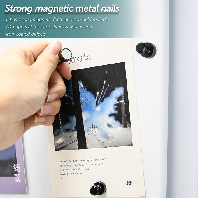 50 Pack Fridge Magnet, Push Pin Magnets Refrigerator Magnets Small Strong - Image 5