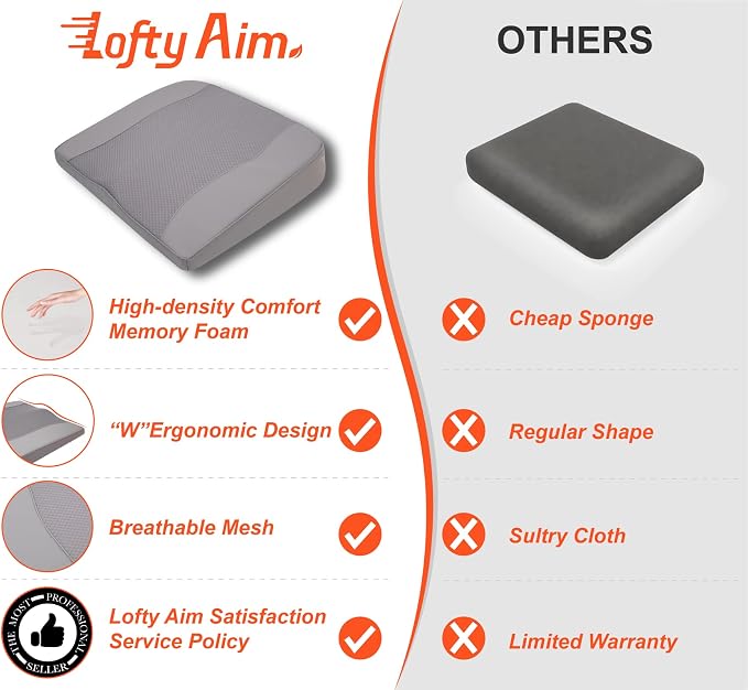 Car Seat Cushion, Comfort Memory Foam Car Cushions - Image 8