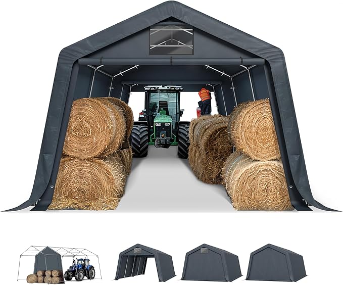 PHI VILLA 13'X22'X9.6' Outdoor Portable Storage Shelter Shed Garage by PHIVILLAThepioneerofcomfortablehouseholdsupplies
