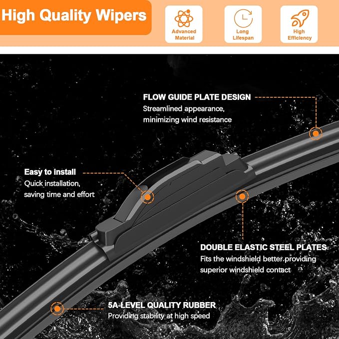 HULADAED® 24''+18''+13'' Windshield Wipers Replacement - Image 4