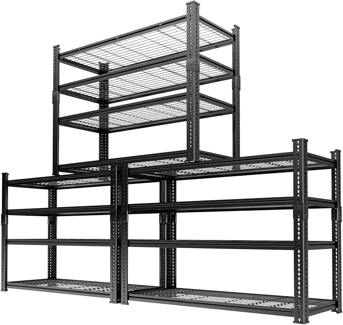 Storage Shelves 3PCS, Garage Shelving Heavy Duty 1920LBS Capacity, 4 Tier by Unknown