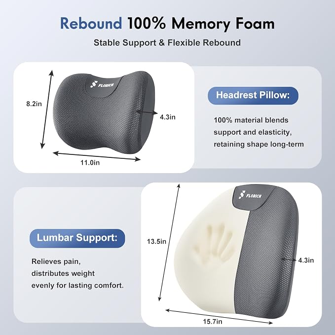 FLORICH Lumbar Support Pillow and Neck Pillow - Image 2