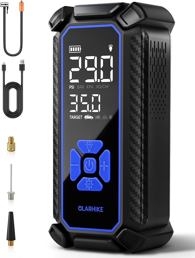 OlarHike Cordless Tire Inflator Portable Air Compressor, Quick Inflation by OlarHike