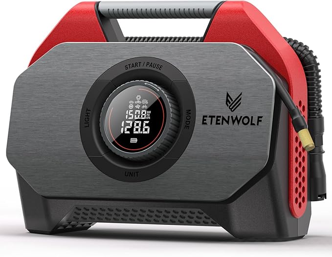 ETENWOLF VORTEX S6SE Cordless Tire Inflator Portable Air Compressor, 160 PSI by ETENWOLF