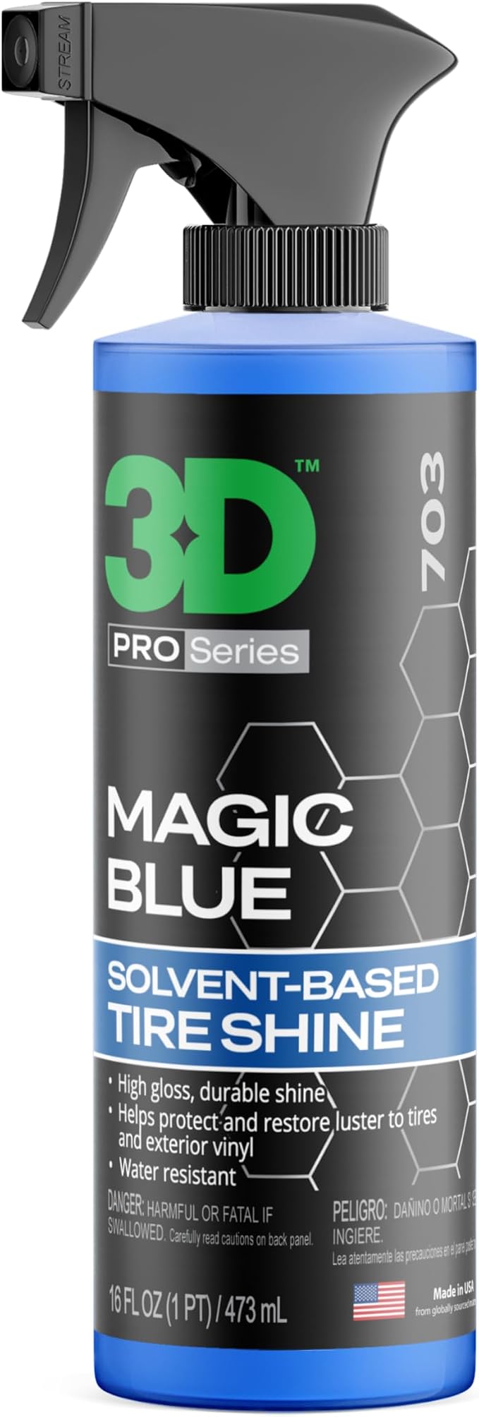 3D Magic Blue Tire Shine Spray by 3DCarCare
