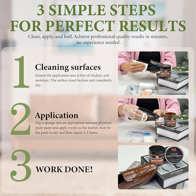 Leather Recoloring Balm Leather Color Restorer Scratch Repair Leather Paint - Image 5