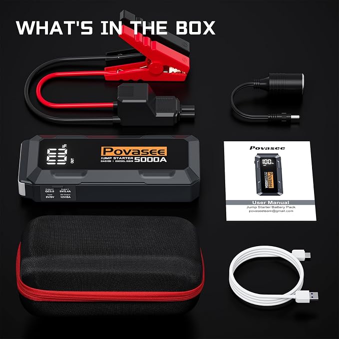 Car Battery Jump Starter 5000A Jump Box Portable Car Jump Starter Battery Pack - Image 6
