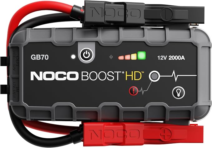 NOCO Boost GB70: 2000A UltraSafe Jump Starter – 12V Lithium Battery Booster Pack by NOCO