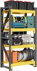 4-Tier Storage Shelves, Adjustable Industrial Metal Shelf System, 400lbs by Unknown