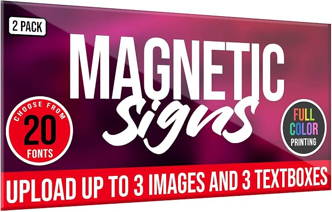 2 Pack, Personalized Magnetic Signs - Image 4