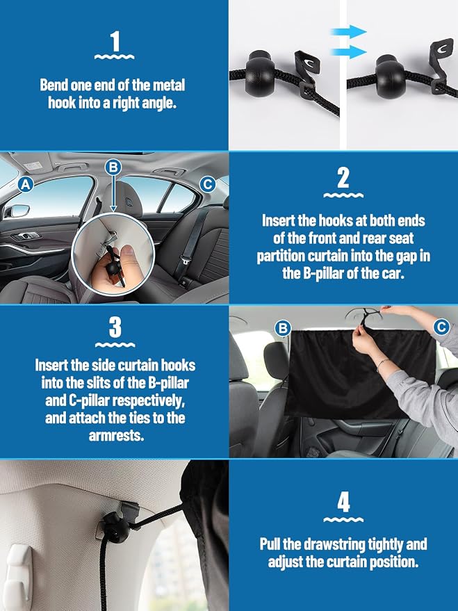 Set of 3 Car Window Shades - Image 7