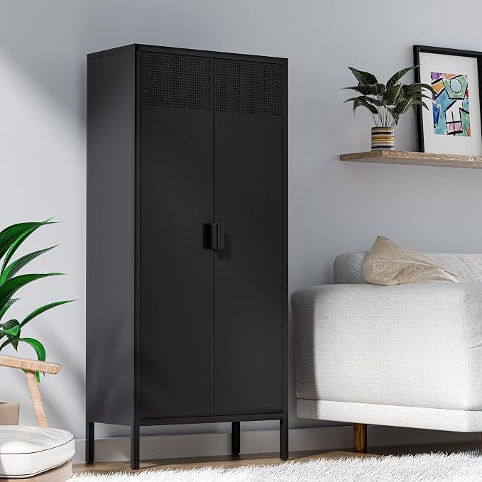 Metal Storage Cabinets with Adjustable Shelves，Pantry Kitchen Storage by Washsemba