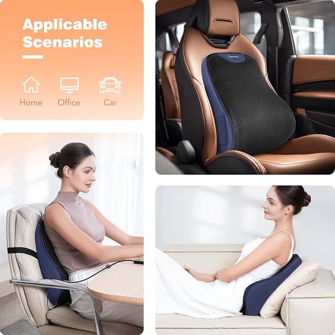 Lumbar Support Pillow for Office Chair, Heated Back Support Pillow - Image 6